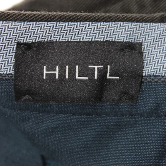 Hiltl NWT Chinos / Casual Pants Size 48 32 US Parma In Solid Gray Cotton Blend